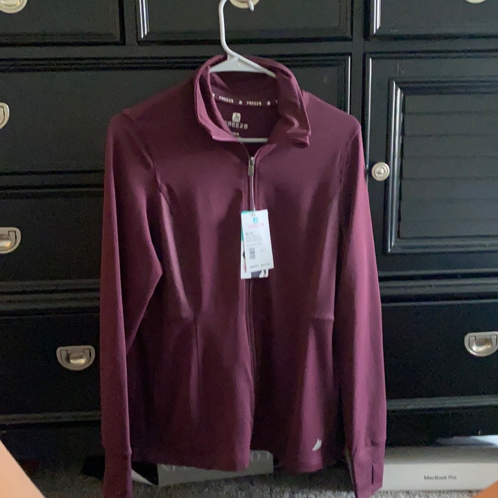 maroon mesh jacket